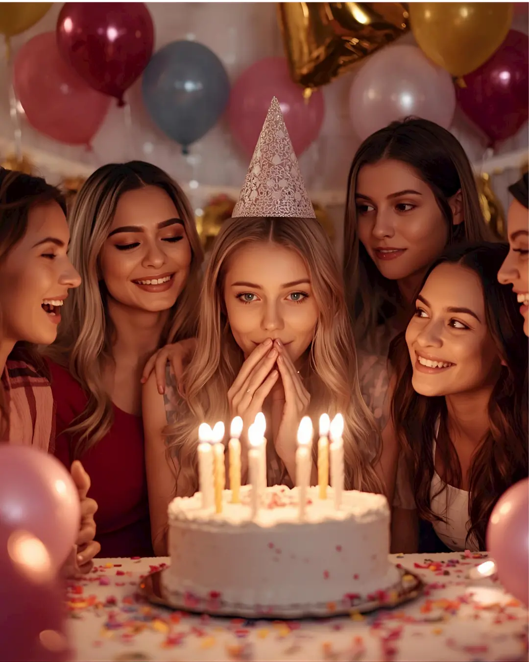 Fille qui souffle son gateau d'anniversaire