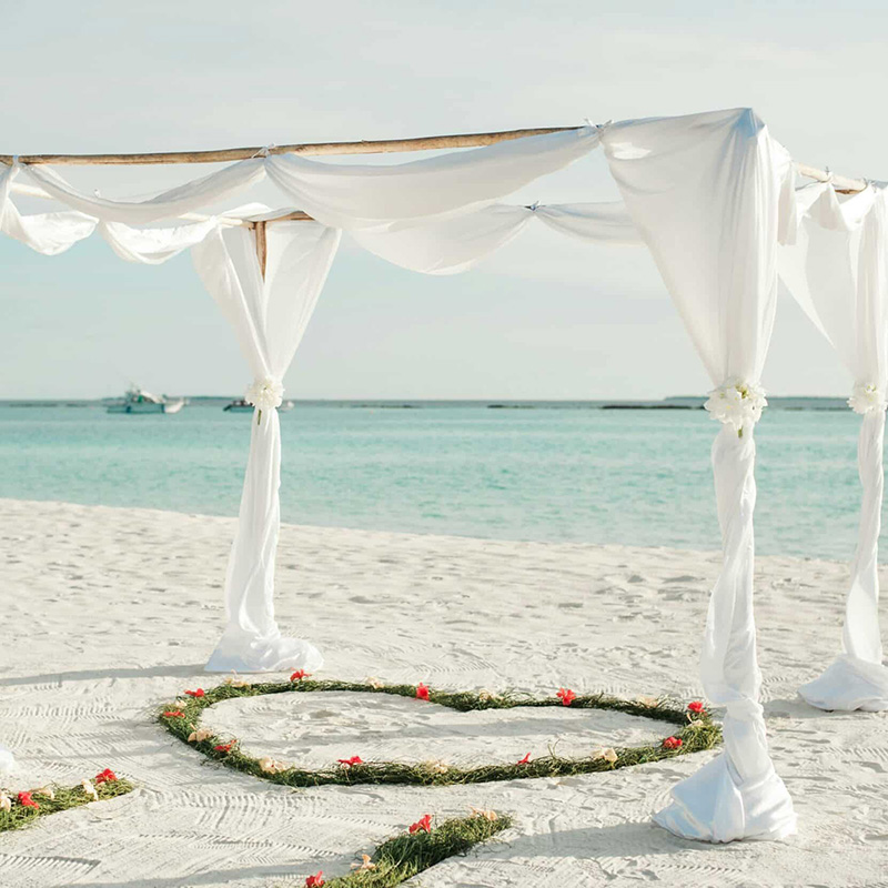 hotel de mariage sur la plage